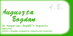 auguszta bogdan business card